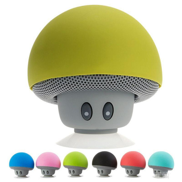 Wireless Bluetooth Mini Speaker Mushroom Waterproof Silicon Suction Handfree Holder Music Player for Iphone 4 4s 5 5c 5s SE 6 6s