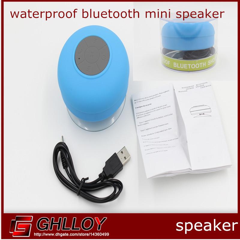 Mini Waterproof Wireless Bluetooth Speaker Handsfree Speakerphone for iPhone 5S 5C iPad Smartphone Galaxy S4 Note 3 Tablet Laptop 50pcs up