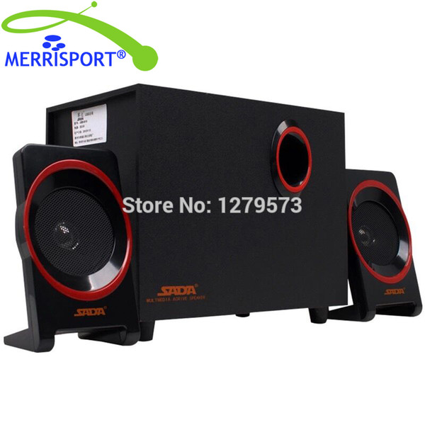 Wholesale- MERRISOIRT 2.1 Computer Speakers System with Powered Subwoofer for Desktops Laptops PC Tablets MP3/4 Players Home Theaters Black