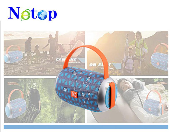 Netop New Fabric Drum Double-sided Portable Bluetooth Wireless Speaker TG112 Card U disk FM Portable Speaker