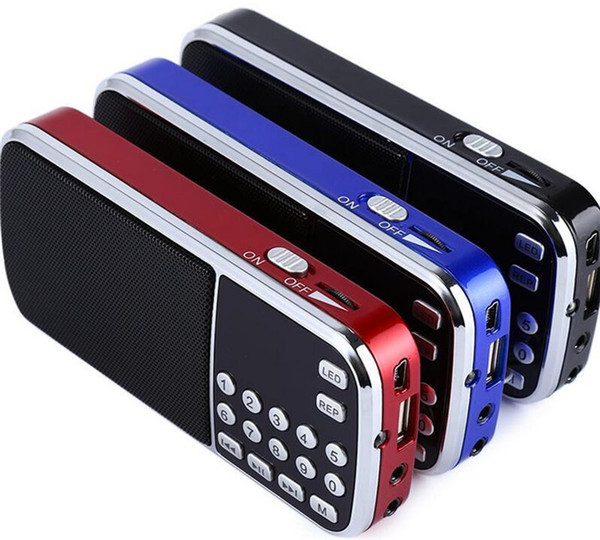 L-088 Portable Speaker MP3 Audio Music Player FM Radio Loudspeaker with Flashlight USB AUX TF Slot 10pcs up