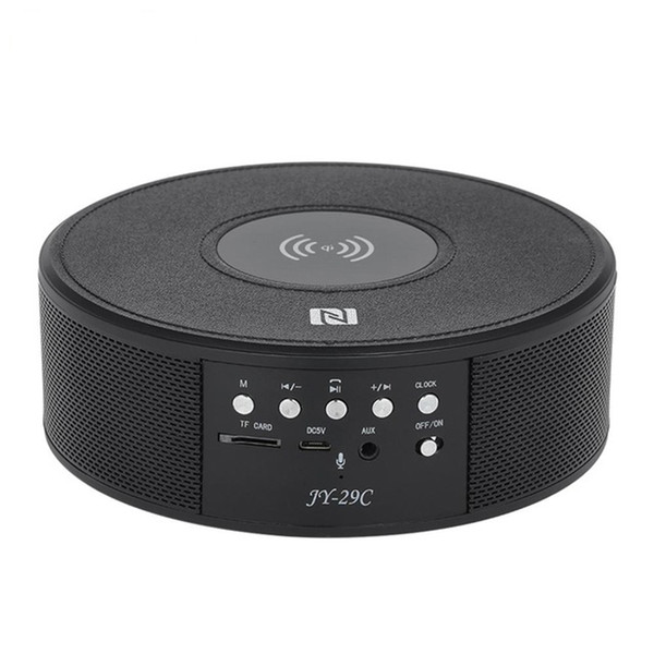 Portable Bluetooth Speaker JY-29C Wireless Charging Digital screen display Stereo Sound Speakers Support Time Displayer Radio TF Card NFC