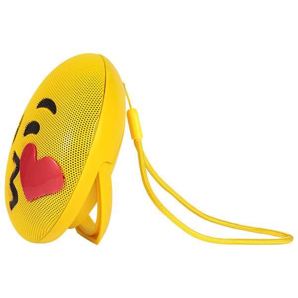 Newest Arrival Mini Portable Emoji Emoticon Bluetooth Speaker with Stereo Bracket Sport Handsfree Audio Support Bluetooth USB AUX MP3 Game