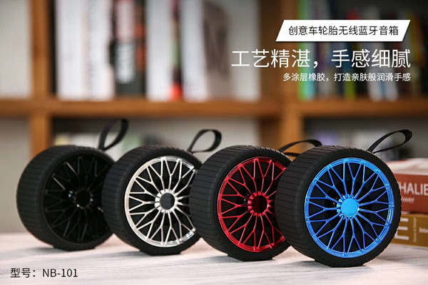 Creative private model tire bluetooth speaker U disk TF card radio sound