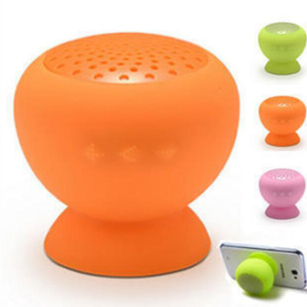 Cheapest Mini Protable Bluetooth Speaker Wireless Mushroom Suction cup with Mircophone Calls Handsfree Support Android IOS