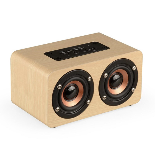 Deekite Retro Wood Bluetooth Speaker,Portable Outdoor Wireless Support AUX TF Card for iPhone Android Dual Loudspeakers 3D Surround Speaker