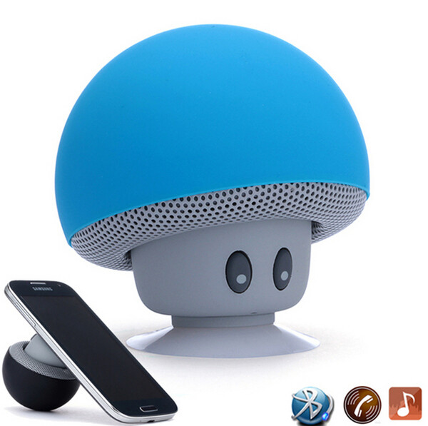 Colorful Mini Bluetooth Speaker Mushroom Speaker 3.0 With Mic And Suction Cup For Mobile Phone IP6S Wholesale