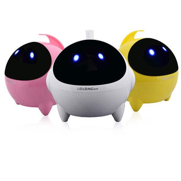 T3 Speakers Wire Cute Alien Shape LED Light Mini Subwoofer Sound Box For Computer iPad DHL Free MIS121