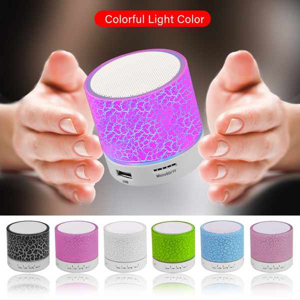 Column LED Mini Wireless Bluetooth Speaker TF USB FM Portable Speakers Sound Music Hand free For iPhone PC with Mic recording studio