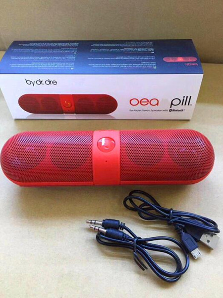 Excellent quality Pill Bluetooth Mini Speaker outdoors Multifunctional Portable Loudspeaker Support TF FM Provide retail boxes