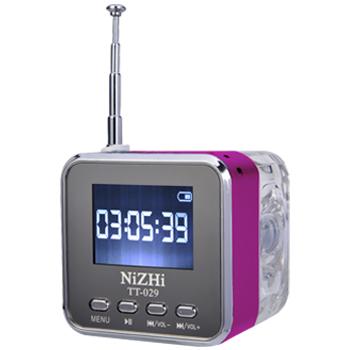 Support Lyric display Portable USB mini speaker NiZHi TT029 with FM radio LED Screen Micro SD/TF USB Disk Speaker