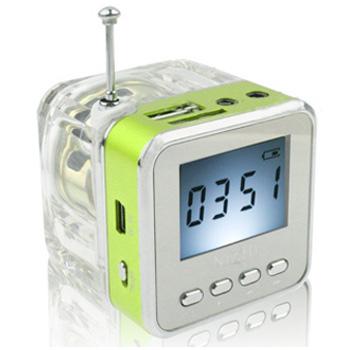 Original NIZHI TT028 FM Radio Mini Speaker Portable Micro SD / TF Music MP3 Player Sound Box LCD Screen