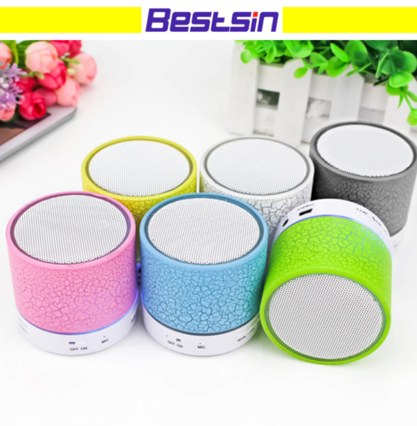 Bestsin Portable Wireless Speaker Bluetooth Mini Speaker A9 LED Color Light Support FM Radio TF Music Play USB Handfree Calling