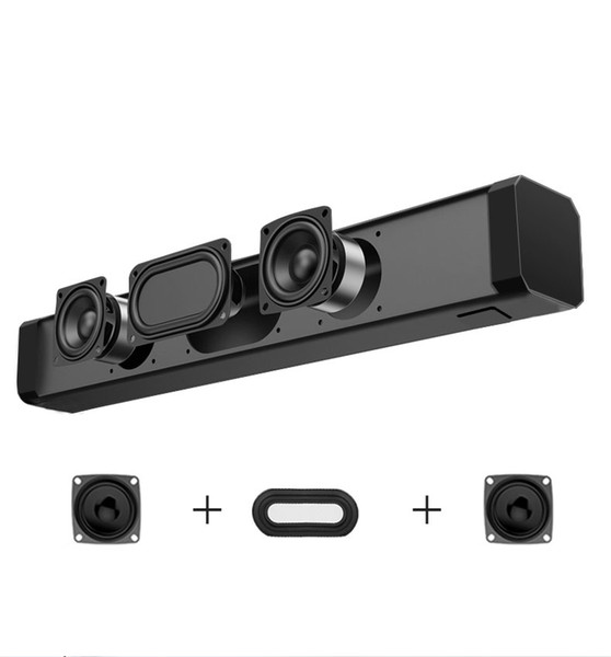 LP-089 3D Sound Bar Wireless Bluetooth Speaker With Dual 5W Bass Surround Sound Speaker Support TF Card Calls Function Better Bluedio