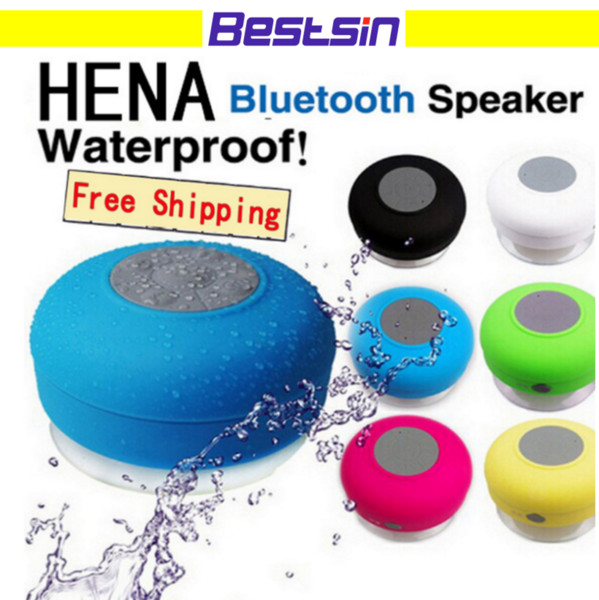 Bestsin Hot Portable Subwoofer Waterproof Shower Speaker Wireless Bluetooth Portable Speaker Handsfree Receive Call Music Suction Mic