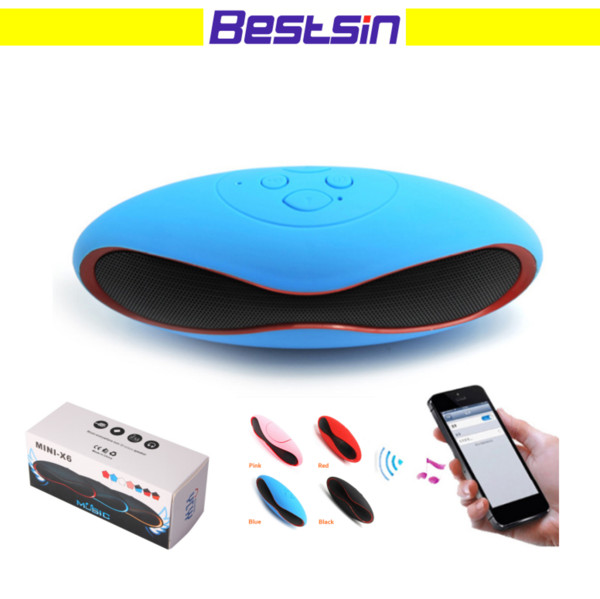 Bestsin Rugby Portable Wireless Speaker X6u Mini Bluetooth Stereo Subwoofer U Disk TF Card With Retail Box