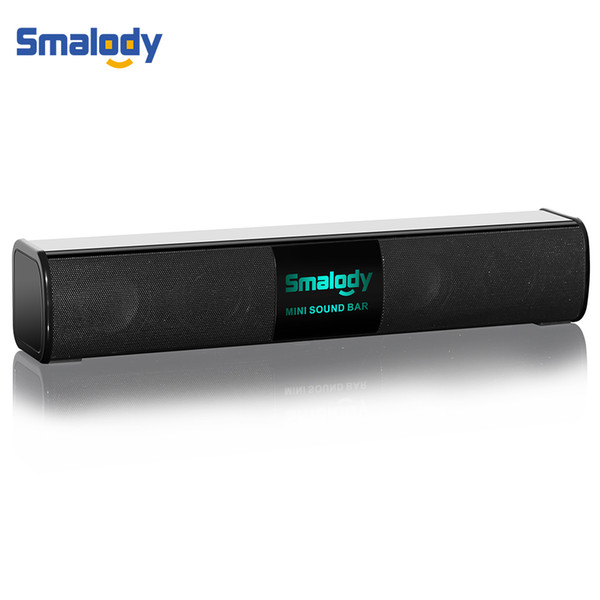 Smalody Wireless Bluetooth Portable Speaker Powerful 10W Bass Led Light Stereo Mini Soundbar Music USB Mini Speakers AUX TF Card