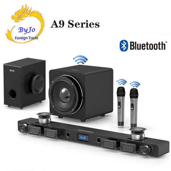 JY AUDIO A9 Bluetooth Soundbar 5.1 surround sound home theater 8 speaker integrated home theater TV speaker With 8inch subwoofer