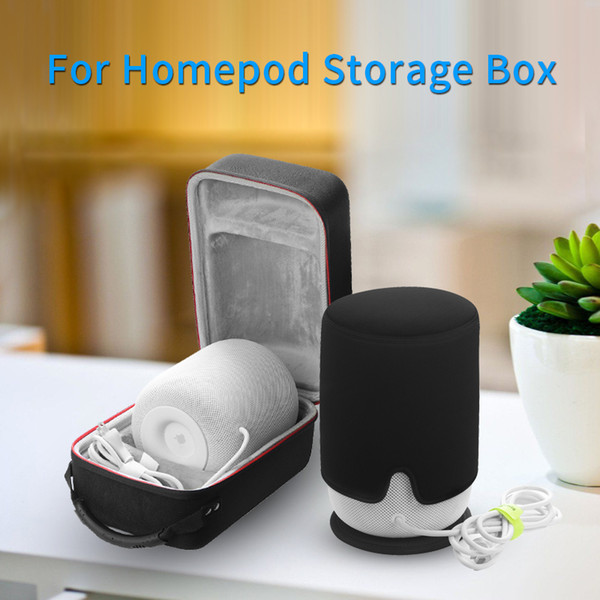 Apple Homepod Protective Cover Smart Bluetooth Speaker Storage Bag box convenience Portable Dust Hard Case Dust Cover & non-slip mat