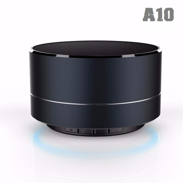 A10 speakers 50 pcs DHL Ship Stereo Wireless Bluetooth speaker Mini Portable Music Player with Metal CaseTF Card Slot