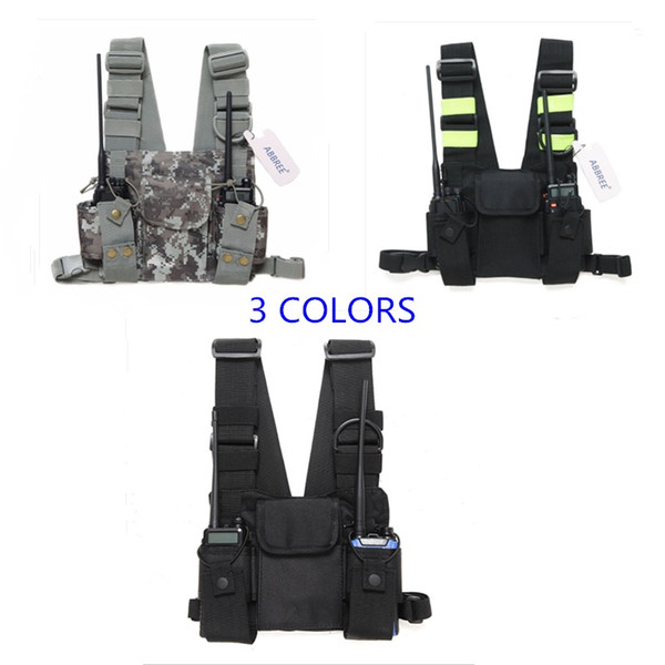 Radio Harness chest Front Pack Pouch Holster Vest Rig Carry bag for Baofeng UV-5R UV-82 UV-9R BF-888S TYT Motorola Walkie Talkie