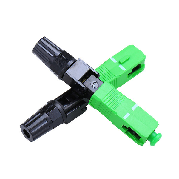 100PCS FTTH SC APC single-mode fiber optic SC APC quick connector Fiber Optic Fast Connector Free shipping