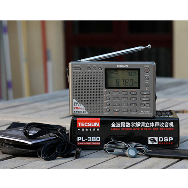 Tecsun PL-380 PL380 radio Digital PLL Portable Radio FM Stereo/LW/SW/MW DSP Receiver Nice Free Shipping