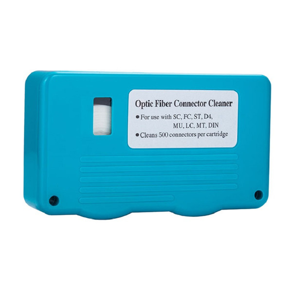 Blue cassette Tape fiber optic connector Cleaner For Use with SC FC LC ST D4 MU MT DIM Cleans per 500times connector cartridge