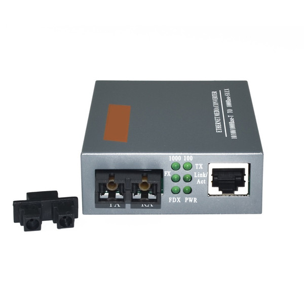 Gigabit Fiber Optical Media Converter 1000Mbps Multi-Mode Duplex SC Port 2KM External Power Supply