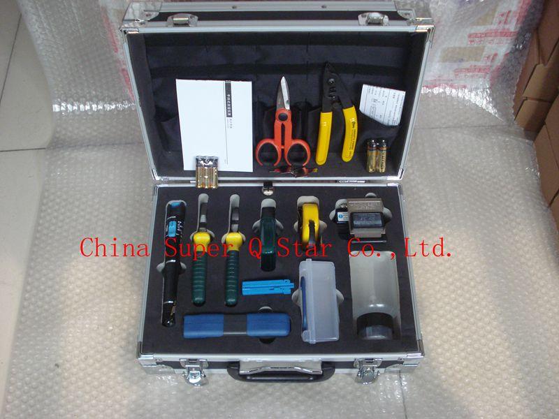 FTTH Tools Kit Fiber Optic Fast Connector Tools Optical Power Meter Optic Fiber Cleaver Visual Fault Locater Free Shipping