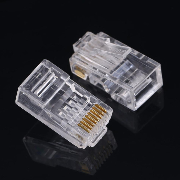 100Piece/Packs Cat6 Cat6a Network Internet Connector 8P8C RJ45 Modular Plug Cable Heads Free Shipping 6