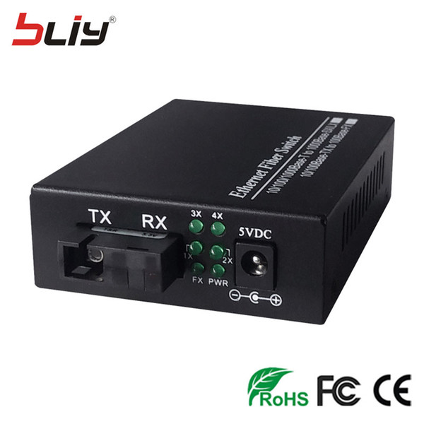 New product mini gigabit 1G4E fiber switch 1 fiber to 4 rj45 port Ethernet optic switch