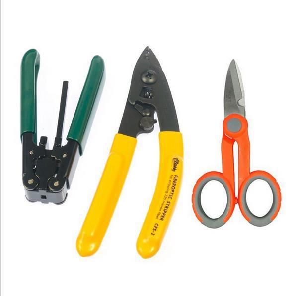 Whloesale FTTH Splice fiber optic tool kits Fiber Optic Tool 3 sets Pixian Fibre stripping + optical fiber+Kevlar Scissors