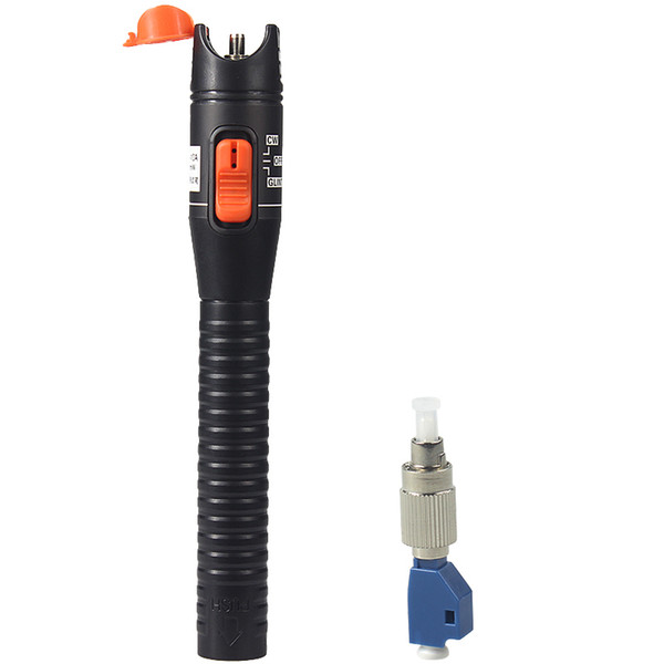 Plastic 10mW Visual Fault Locator Fiber optical cable Tester with FC Male to LC Female Adaptor test For LC/SC/FC/ST Connector