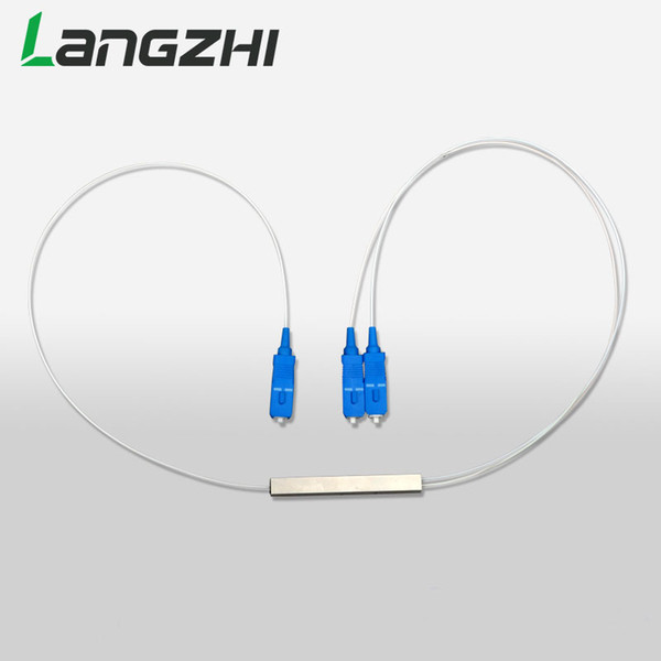 10 PCS/Bag SCUPC MINI PLC 1X2 Single mode Fiber Optical splitter FTTH PLC Steel tube type SCUPC 1x2 PLC optical fiber splitter