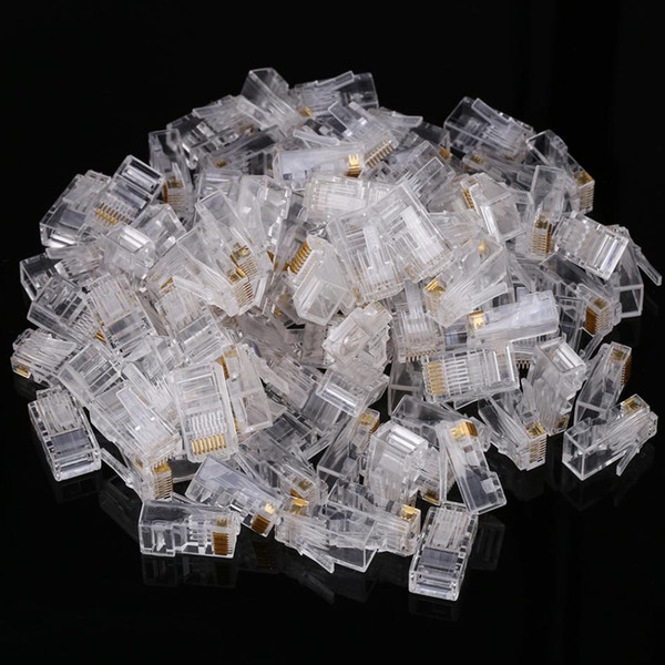 100Piece/Packs Cat6 Cat6a Network Internet Connector 8P8C RJ45 Modular Plug Cable Heads Free Shipping