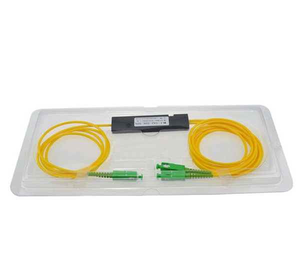 SCAPC 1X2 PLC Singlemode Fiber Optical splitter FTTH PLC SCAPC 1x2 optical fiber splitter FBT Coupler Free shipping