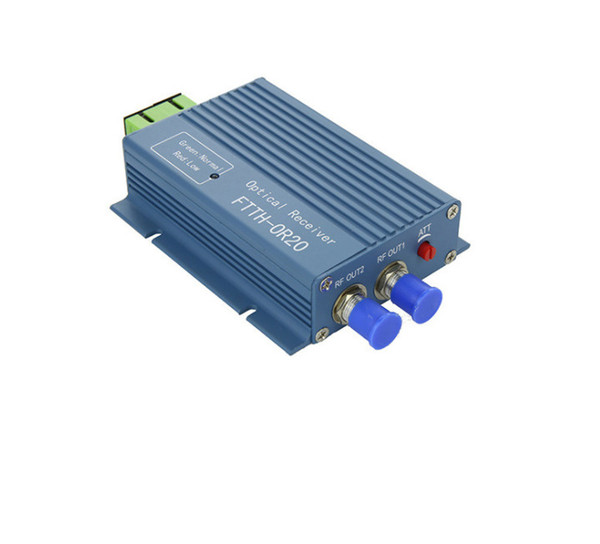 QIALAN CATV FTTH AGC Micro SC APC Duplex Connector with 2 output port WDM for PON FTTH OR20 CATV Fiber Optical Receiver