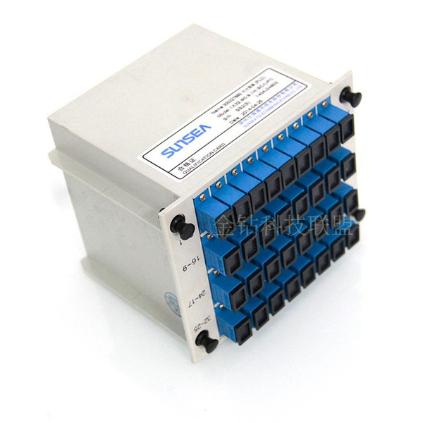 sunsea brand Fiber Optical Splitter Divider 1x32 Box Cassette Card Inserting PLC Splitter 32 Ports Branching Device