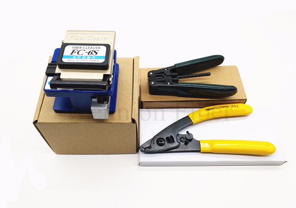 FC-6S Fiber Optic Cleaver FTTH Drop Cable Stripper and CFS-2 Fiber Optic Stripper