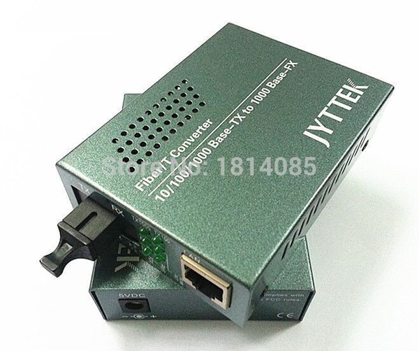 Whloesale Gigabit Fiber Optical Media Converter 1000Mbps Single Mode Simplex SC Port 20KM External Power Supply