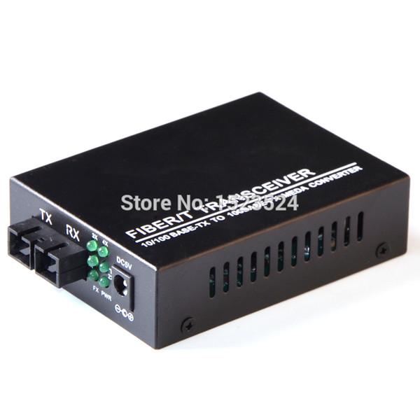 10/100M 4 RJ45 1 SC Singlemode Dual Fiber Optical Media Converter 25KM for HD Camera