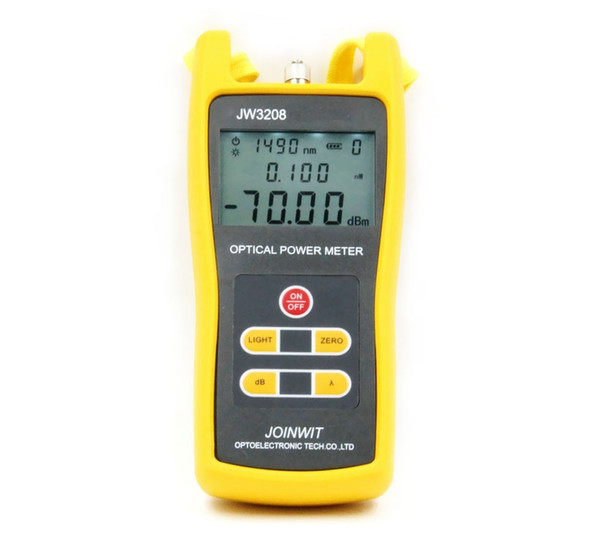 Optical Power Meter, Fiber Optic Tester, Handheld FTTH FTTX Optical Fiber Network Cable Testing Tool, 6~-70dBm,JW3208