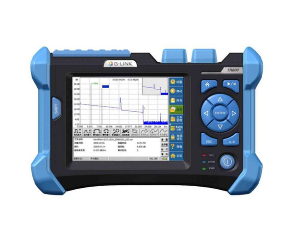 GLINK TR600 32/30dB SM 1310/1550nm OTDR Optical Time Domain Reflectometer OTDR with Built-in VFL Touch Screen