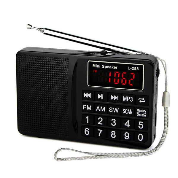 Wholesale-Radio FM/AM/SW Radio Recorder Bass Sound MP3 Music Player Multimedia Mini Speaker Portable Radio Y4405A