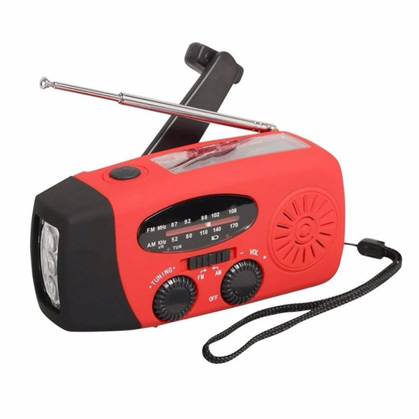 Hand Crank Radio With LED Emergency Phone Charger AM/FM Multifunctional Solar Radio