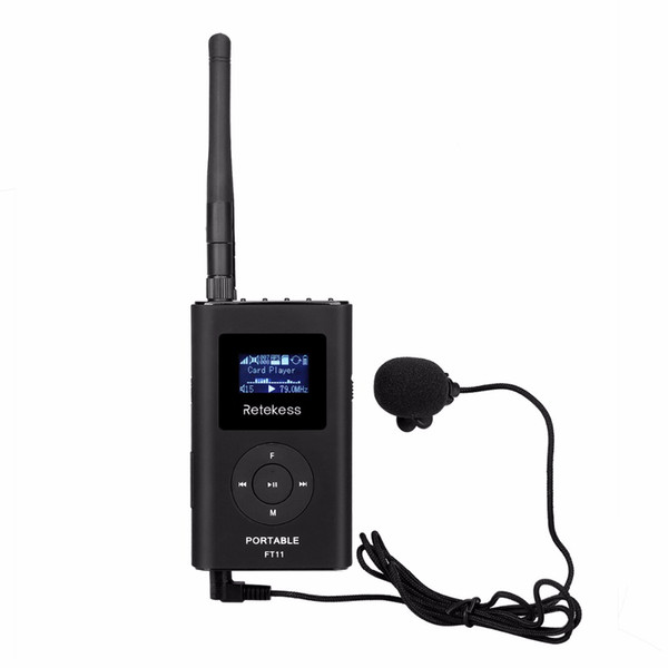 RETEKESS 0.3W FM Transmitter Handheld MP3 Broadcast Radio Transmitter Portable For Car Meeting Tour Guide System Outdoor Camping