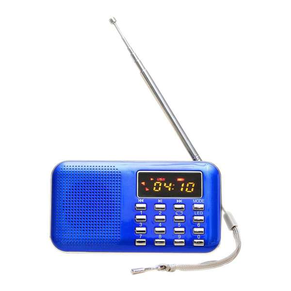 Mini Radio FM Portatile Digitale Speaker USB Micro SD TF Card Mp3 Music Lettore BLUE