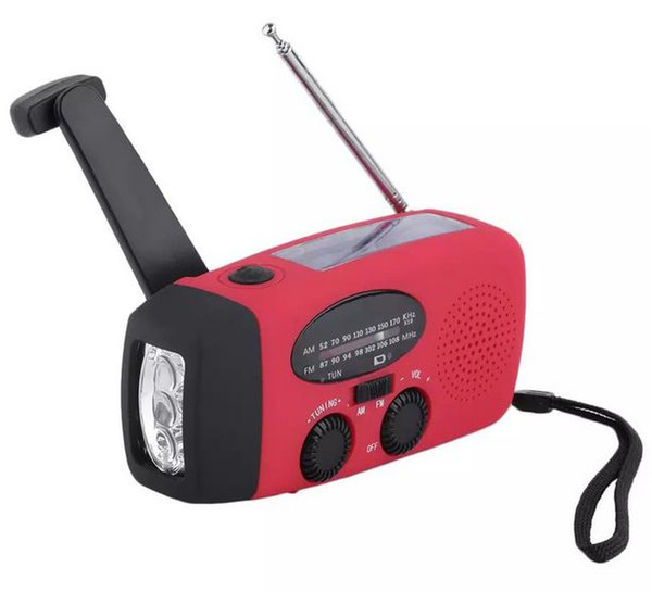 HY-88WB Solar Radio Hand Crank Self Powered Emergency Dynamo AM/FM/WB 3 In 1 Radio 3 LED Flashlight+Power Bank Cell Phone Charger