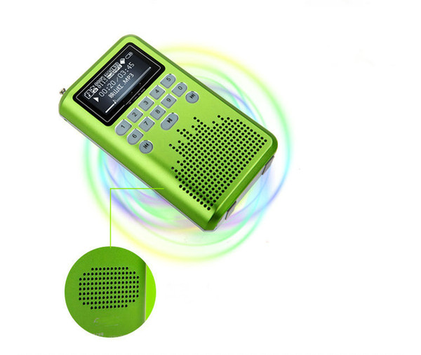 Wholesale-LV290 Mini Portable Rechargeable Radio Digital LED display Stereo SD Card MP3 Music FM Radio Player